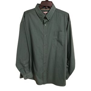 Edward’s Men’s Size XL Green Button Down Long Sleeve Casual Shirt